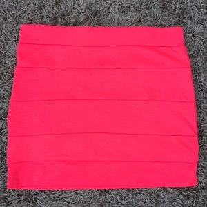 Pink/Coral Mini Skirt